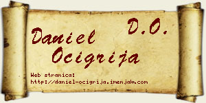 Daniel Očigrija vizit kartica